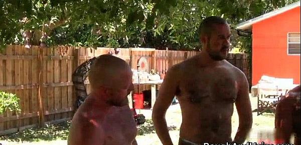  Gay gangbang scene with a lot of dick gay video